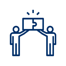 Icon representing expert-led workshops, panel discussions, and collaborative engagements.