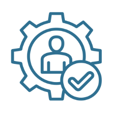 Icon representing rapid access to expert advisory services and flexible client support.